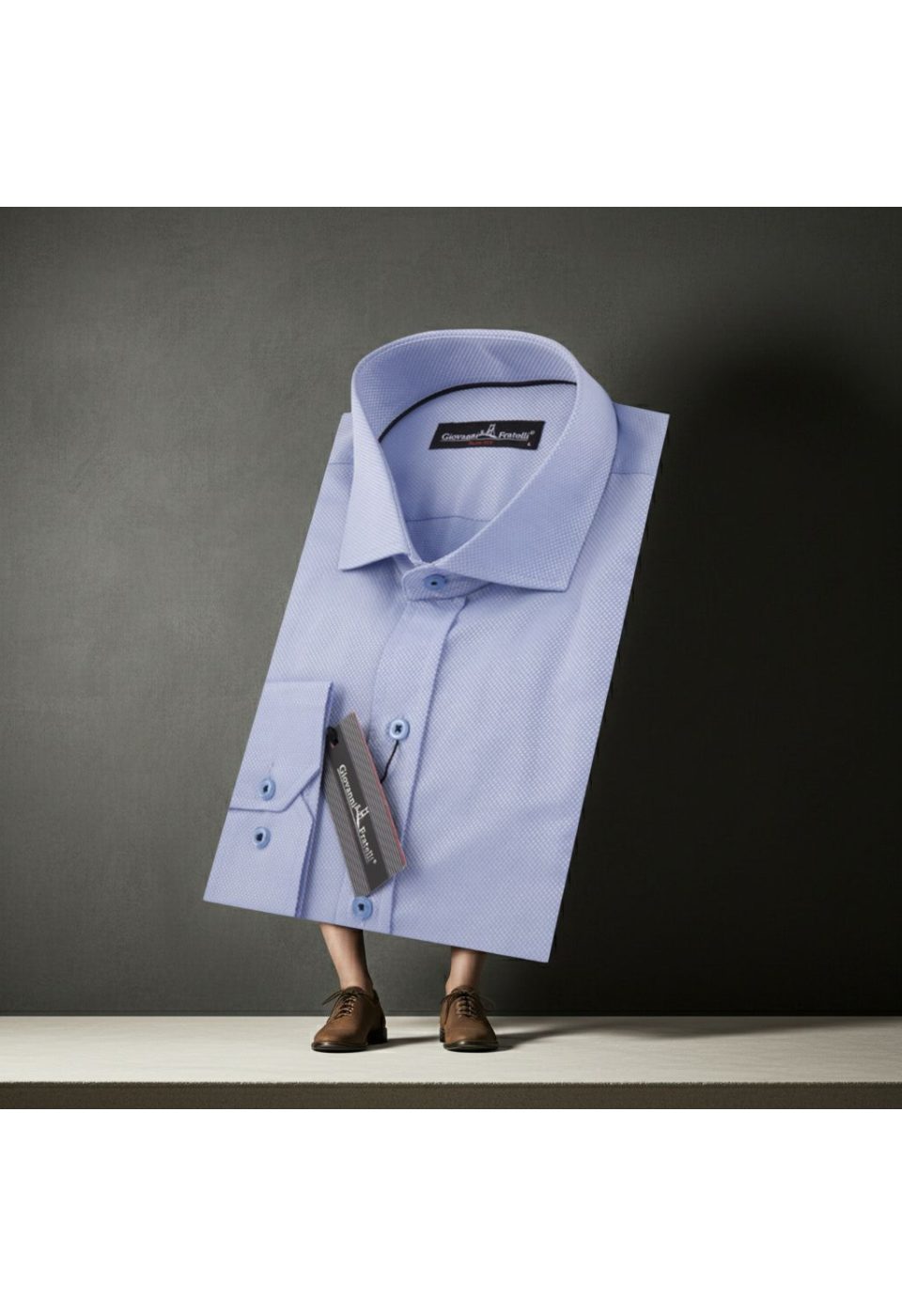 0821 CR ITALY 005 Slim Fit Uzun Kol Desenli İtalyan Yaka Erkek Gömlek 3GMK310821005 - Giovanni Fratelli
