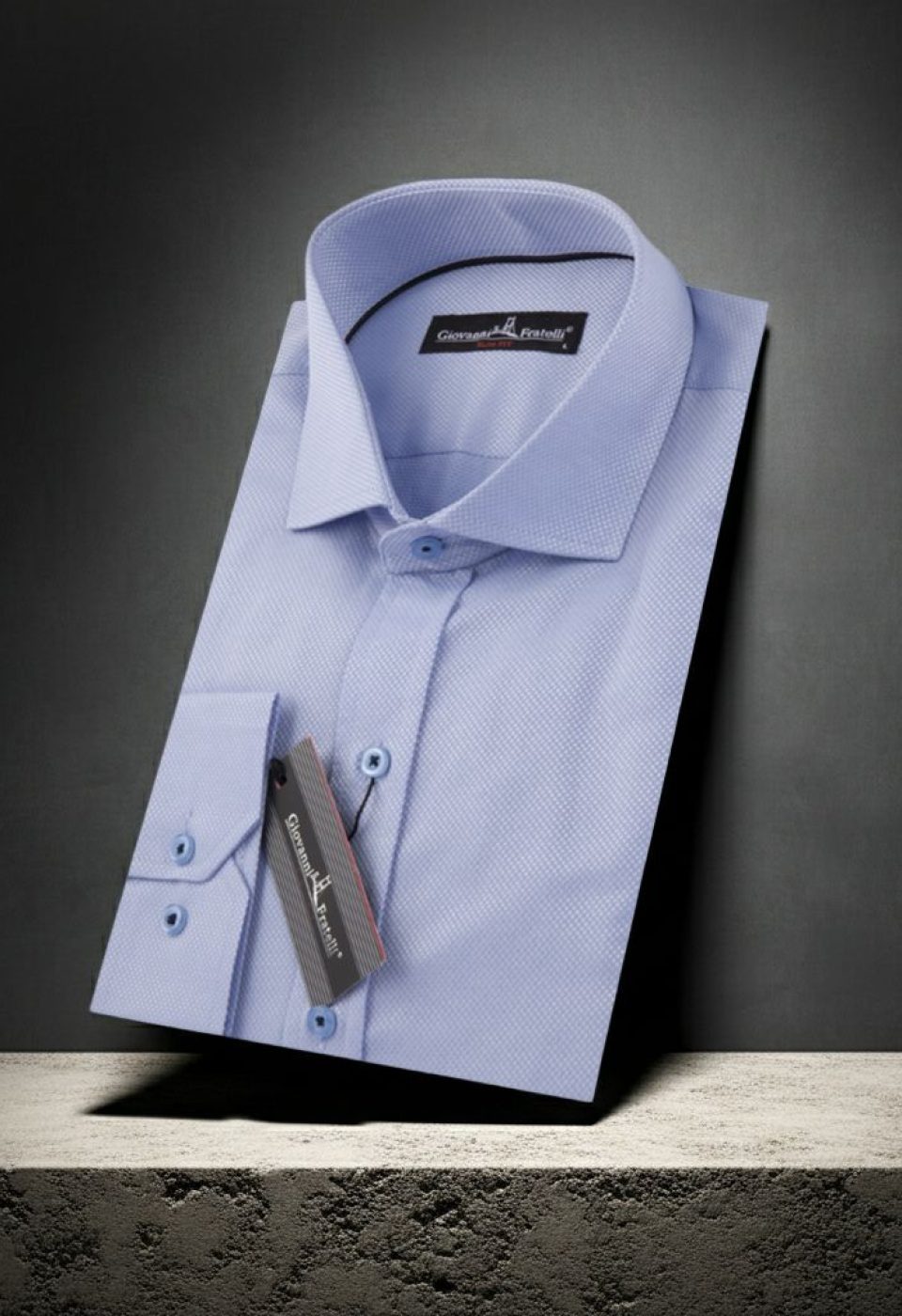 0821 CR ITALY 005 Slim Fit Uzun Kol Desenli İtalyan Yaka Erkek Gömlek 3GMK310821005 - Giovanni Fratelli