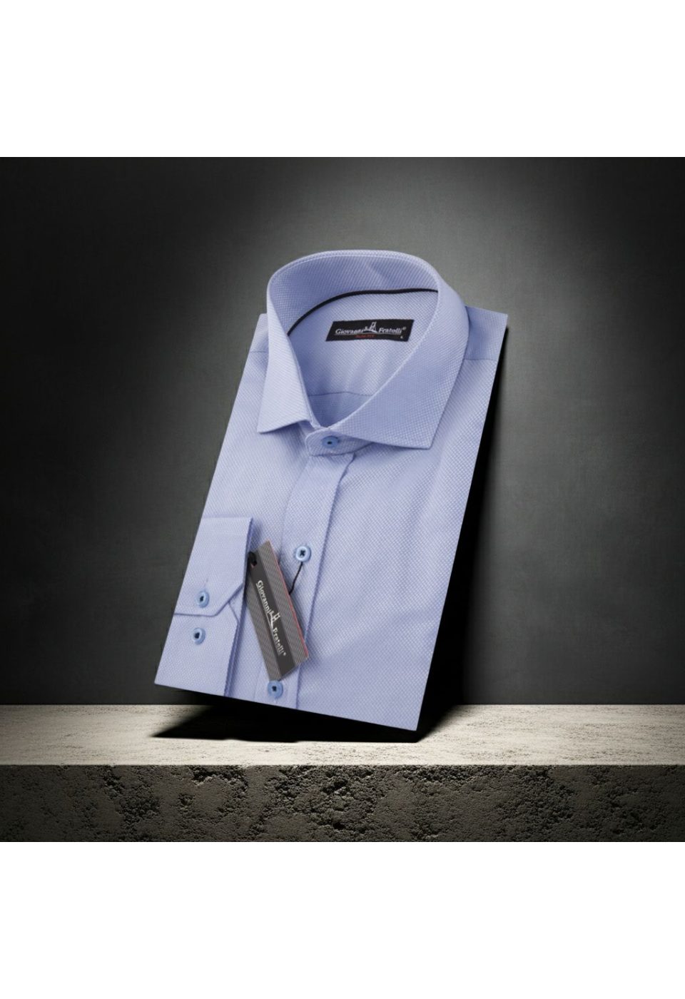 0821 CR ITALY 005 Slim Fit Uzun Kol Desenli İtalyan Yaka Erkek Gömlek 3GMK310821005 - Giovanni Fratelli
