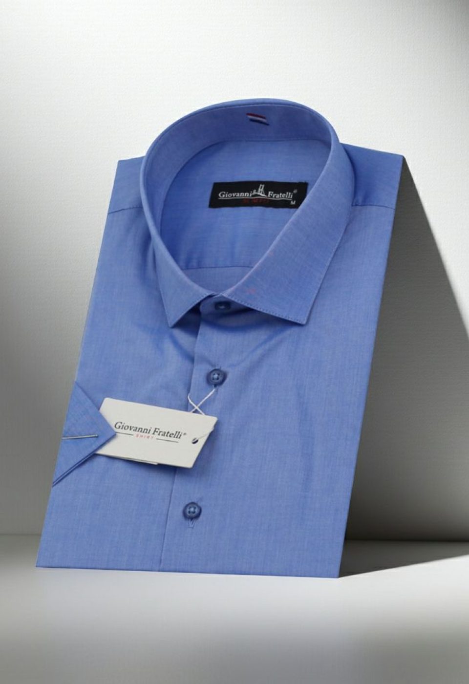 Slim Fit Kısa Kol Desenli Erkek Gömlek 3GMK310851009