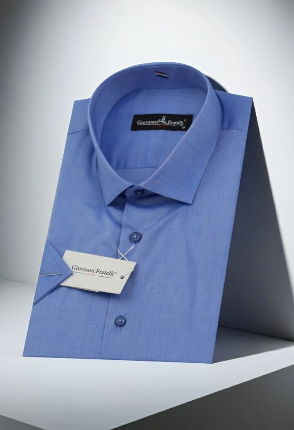 Slim Fit Kısa Kol Desenli Erkek Gömlek 3GMK310851009
