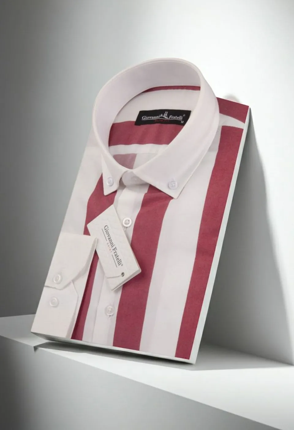 Slim Fit Uzun Kol Yaka Düğmeli Desenli Erkek Gömlek 3GMK310861005