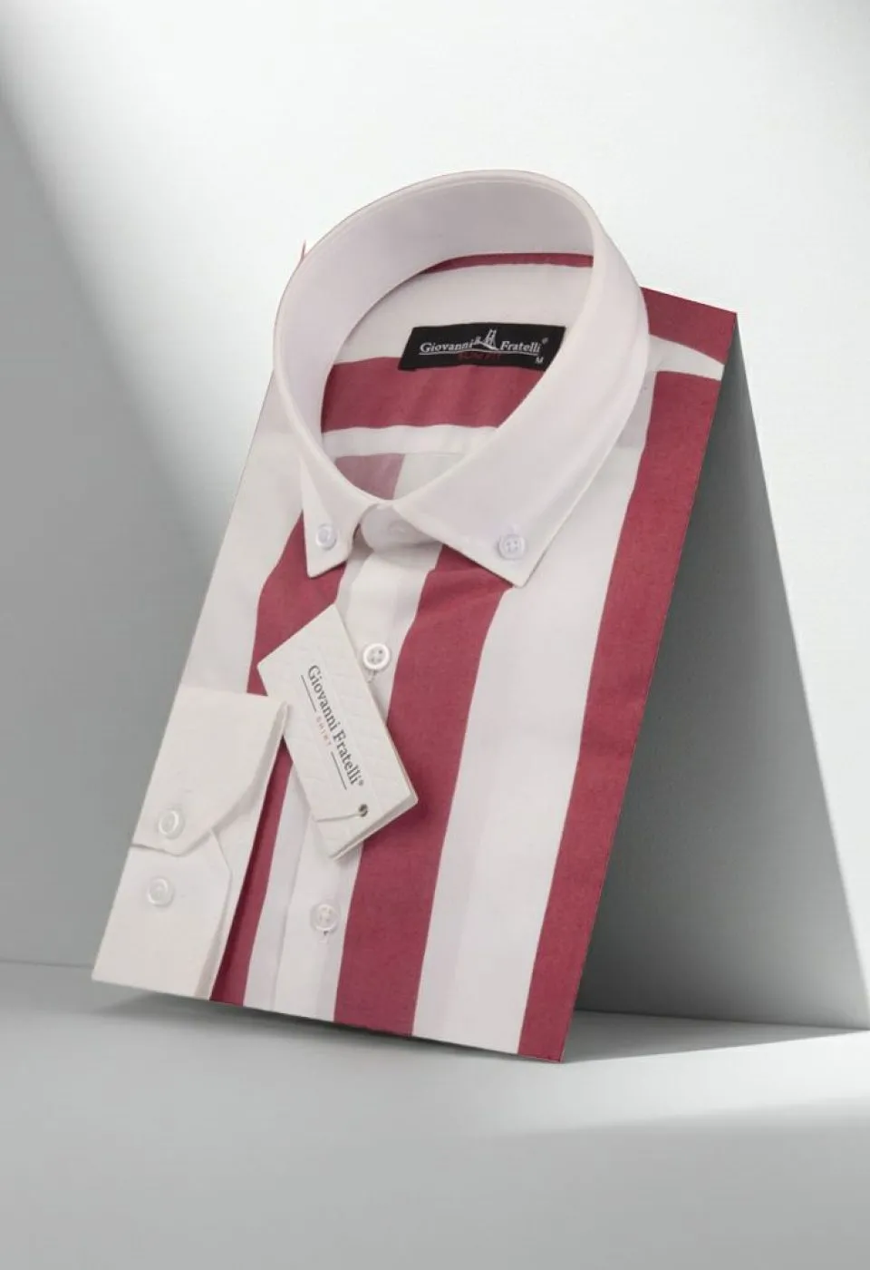 Slim Fit Uzun Kol Yaka Düğmeli Desenli Erkek Gömlek 3GMK310861005