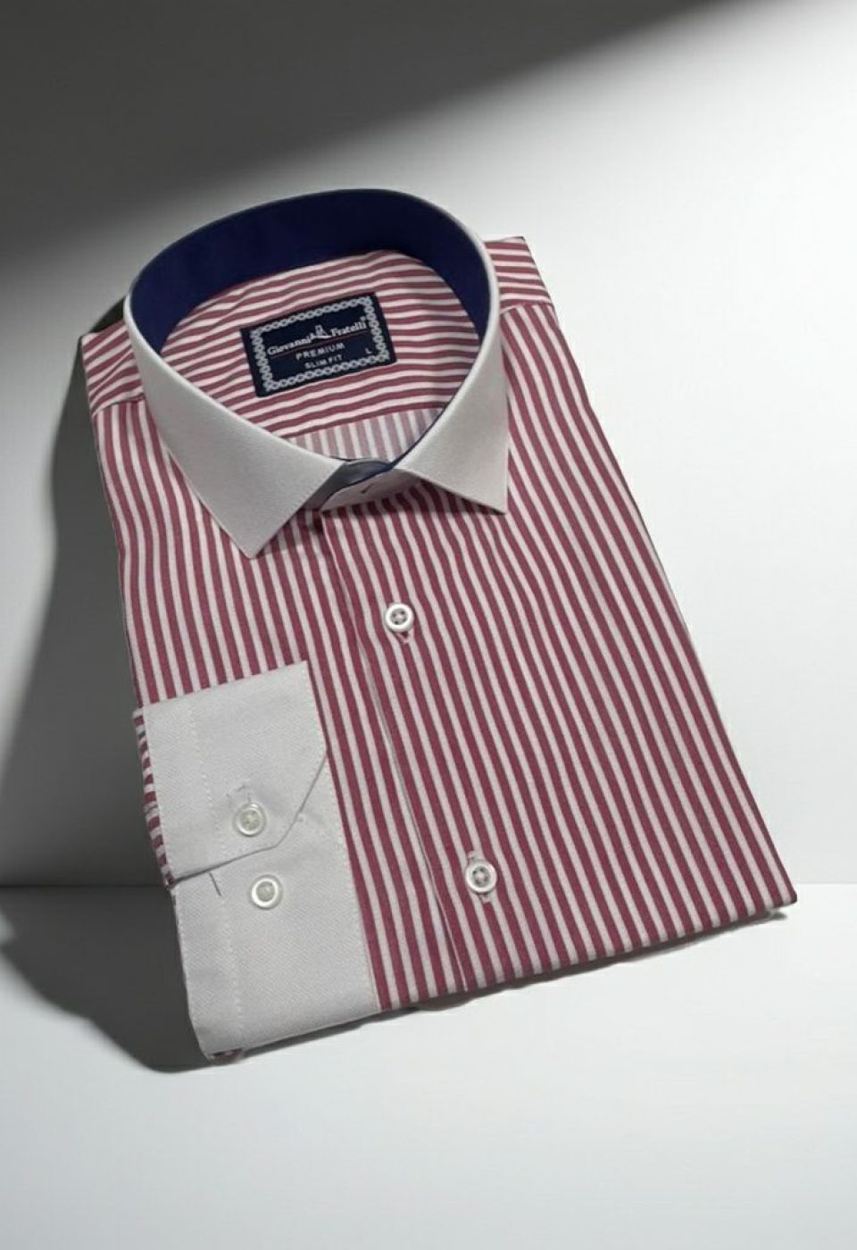 Slim Fit Uzun Kol Pano Yaka Desenli Erkek Gömlek 3GMK310865005