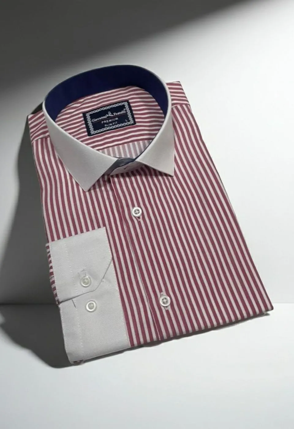 Slim Fit Uzun Kol Pano Yaka Desenli Erkek Gömlek 3GMK310865005