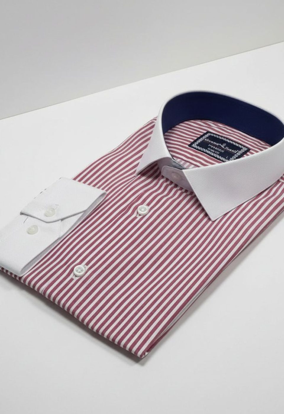 Slim Fit Uzun Kol Pano Yaka Desenli Erkek Gömlek 3GMK310865005