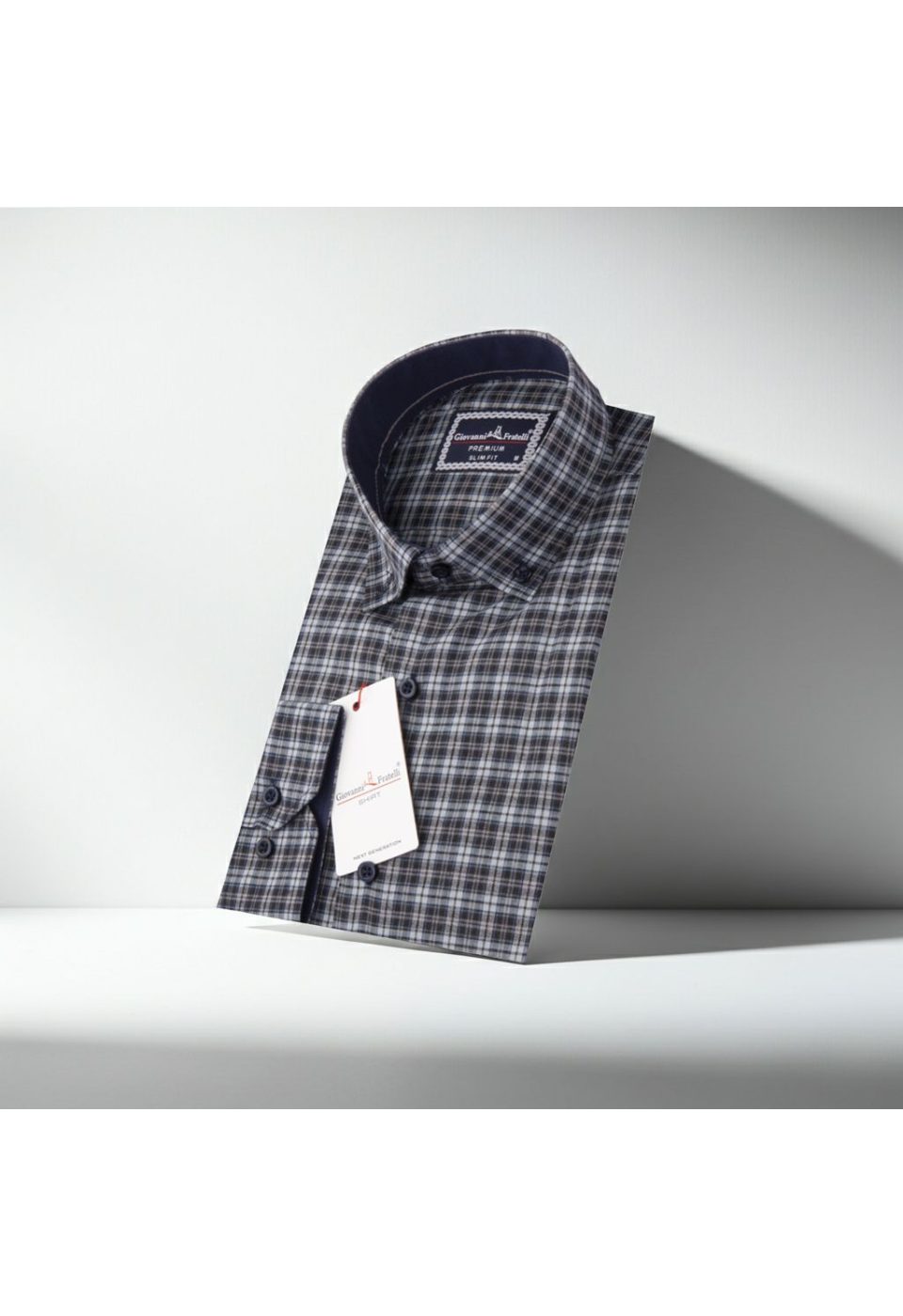 0957 CR YD 005 Slim Fit Uzun Kol Yaka Düğmeli Desenli Erkek Gömlek 3GMK310957005 - Giovanni Fratelli