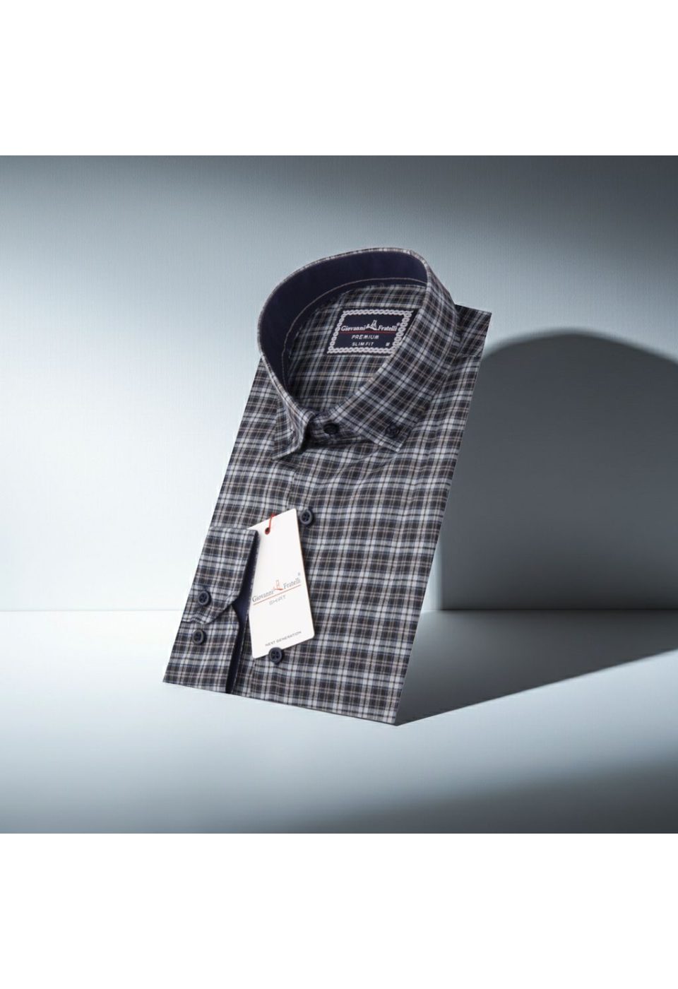 0957 CR YD 005 Slim Fit Uzun Kol Yaka Düğmeli Desenli Erkek Gömlek 3GMK310957005 - Giovanni Fratelli