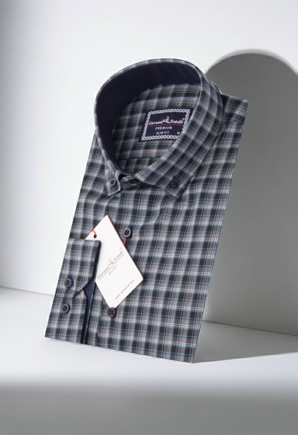 Slim Fit Uzun Kol Yaka Düğmeli Desenli Erkek Gömlek 3GMK310957007 Slim Fit Uzun Kol Yaka Düğmeli Desenli Erkek Gömlek 3GMK310957007