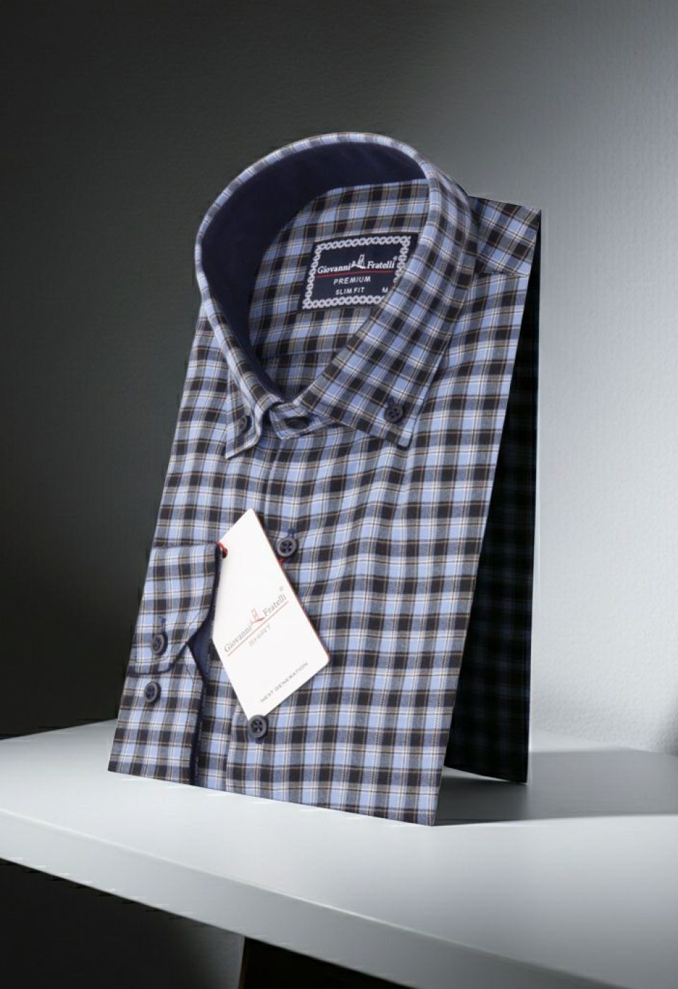 Slim Fit Uzun Kol Yaka Düğmeli Desenli Erkek Gömlek 3GMK310957008 Slim Fit Uzun Kol Yaka Düğmeli Desenli Erkek Gömlek 3GMK310957008