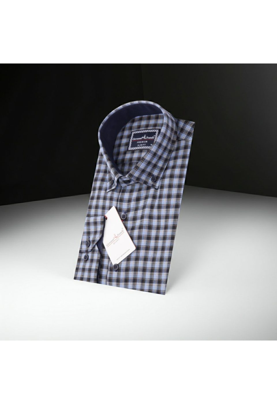 0957 CR YD 008 Slim Fit Uzun Kol Yaka Düğmeli Desenli Erkek Gömlek 3GMK310957008 - Giovanni Fratelli