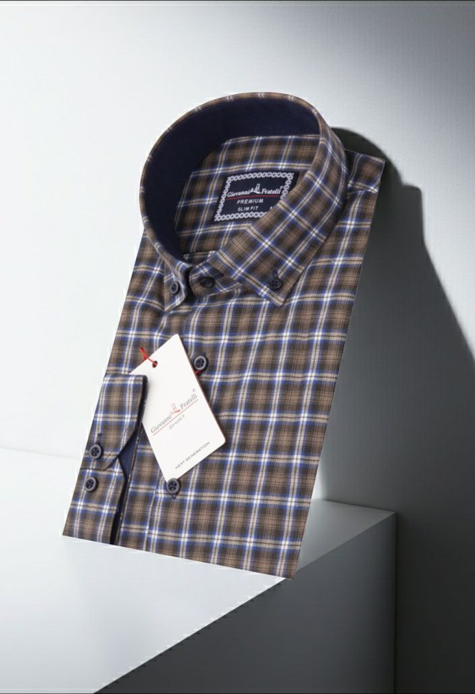 Slim Fit Uzun Kol Yaka Düğmeli Desenli Erkek Gömlek 3GMK310957010 Slim Fit Uzun Kol Yaka Düğmeli Desenli Erkek Gömlek 3GMK310957010