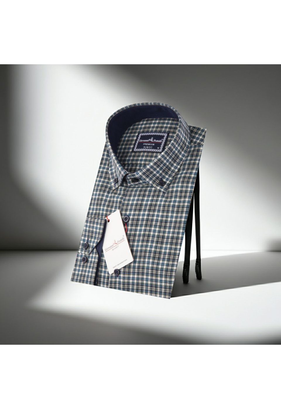 0957 CR YD 011 Slim Fit Uzun Kol Yaka Düğmeli Desenli Erkek Gömlek 3GMK310957011 - Giovanni Fratelli