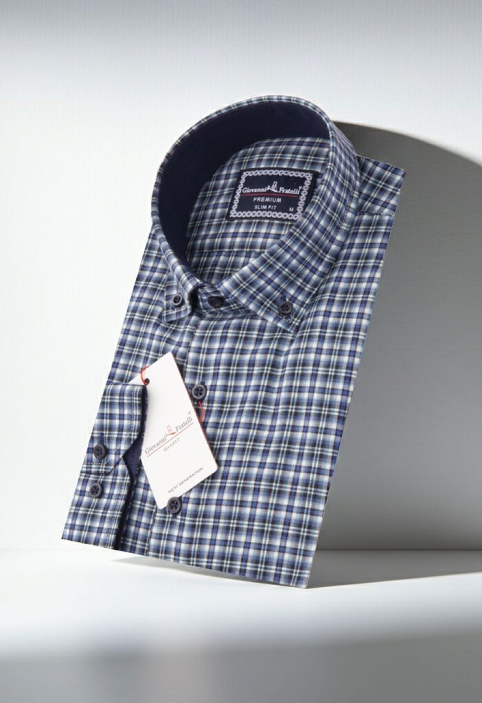 Slim Fit Uzun Kol Yaka Düğmeli Desenli Erkek Gömlek 3GMK310957012 Slim Fit Uzun Kol Yaka Düğmeli Desenli Erkek Gömlek 3GMK310957012