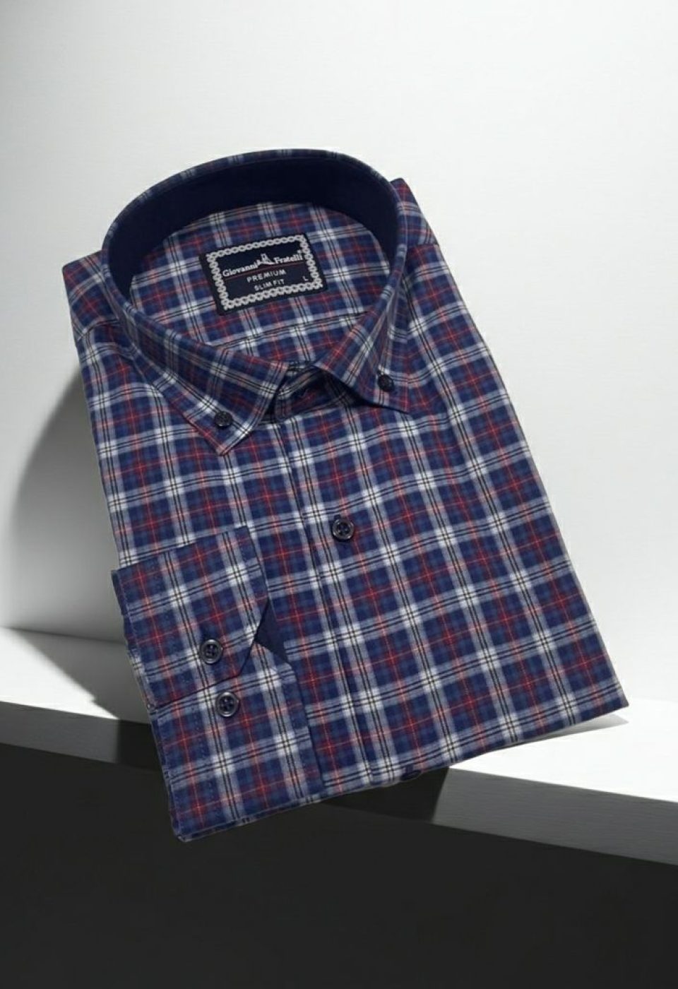 Slim Fit Uzun Kol Yaka Düğmeli Desenli Erkek Gömlek 3GMK310957013 Slim Fit Uzun Kol Yaka Düğmeli Desenli Erkek Gömlek 3GMK310957013