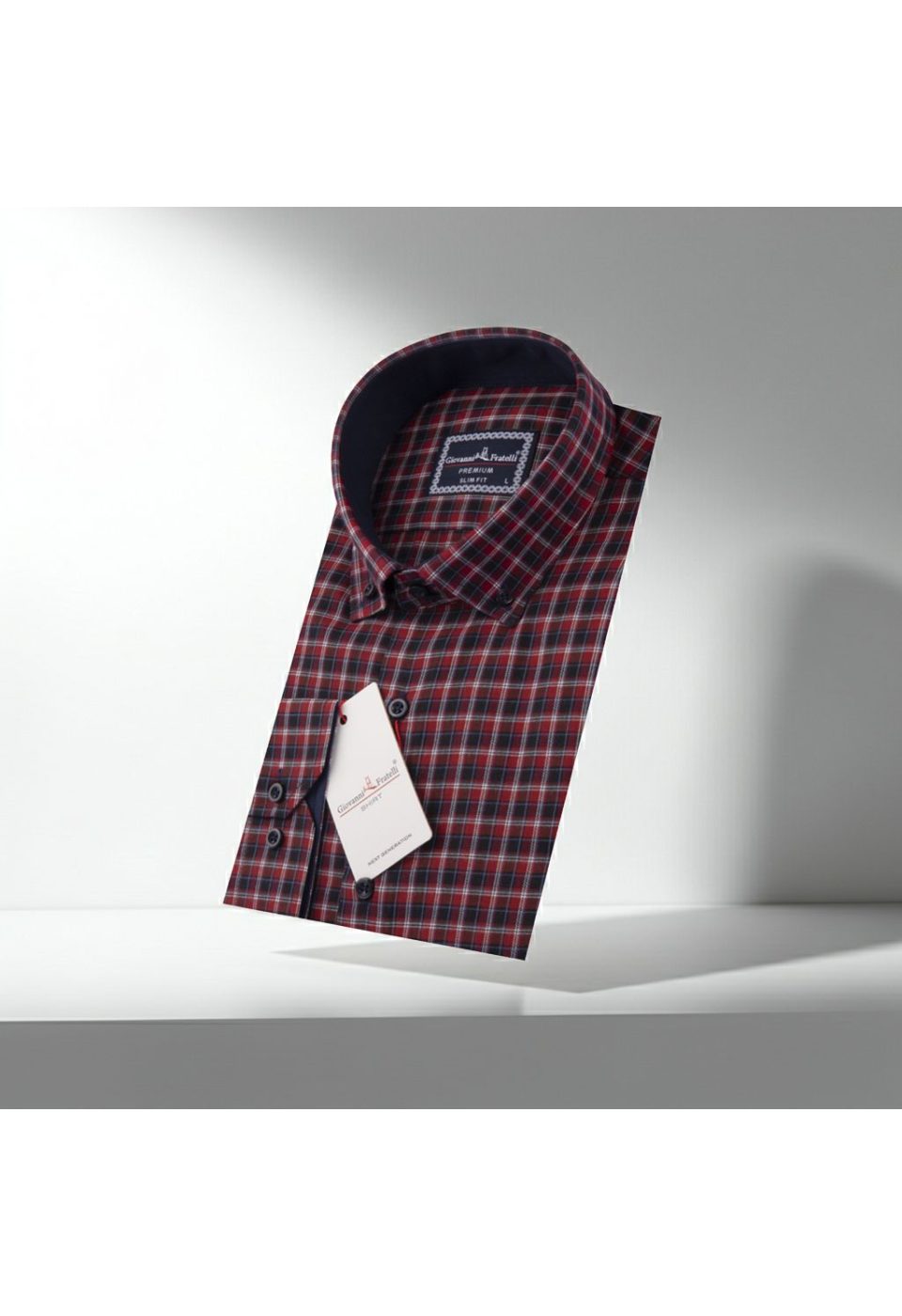 0957 CR YD 014 Slim Fit Uzun Kol Yaka Düğmeli Desenli Erkek Gömlek 3GMK310957014 - Giovanni Fratelli