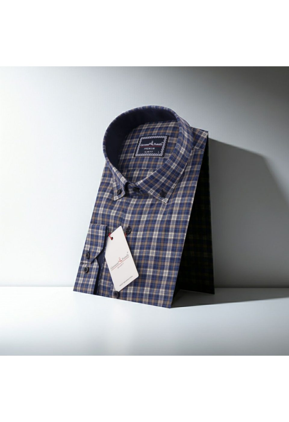 0957 CR YD 015 Slim Fit Uzun Kol Yaka Düğmeli Desenli Erkek Gömlek 3GMK310957015 - Giovanni Fratelli