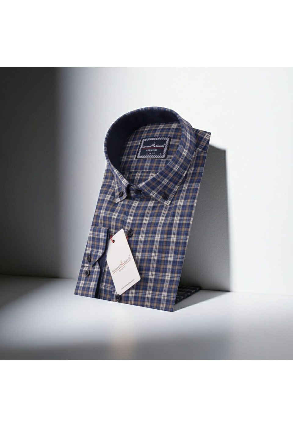 0957 CR YD 015 Slim Fit Uzun Kol Yaka Düğmeli Desenli Erkek Gömlek 3GMK310957015 - Giovanni Fratelli