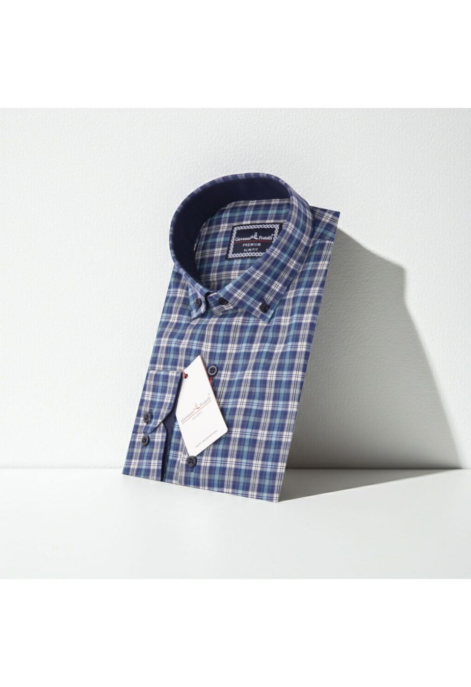 0957 CR YD 016 Slim Fit Uzun Kol Yaka Düğmeli Desenli Erkek Gömlek 3GMK310957016 - Giovanni Fratelli