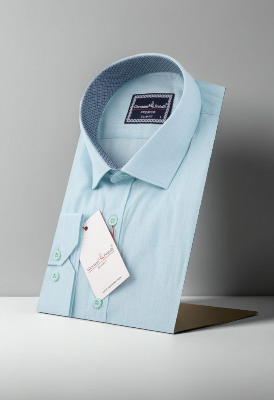 Slim Fit Uzun Kol Desenli Erkek Gömlek 3GMK310959003