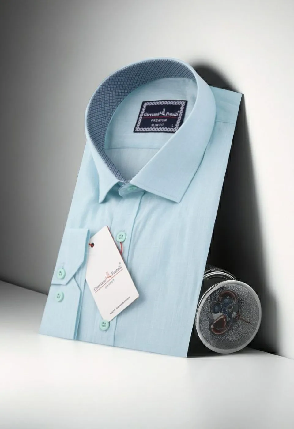 Slim Fit Uzun Kol Desenli Erkek Gömlek 3GMK310959003