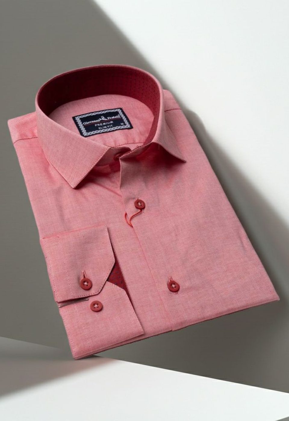 Slim Fit Uzun Kol Düz Renk Erkek Gömlek 3GMK310963004