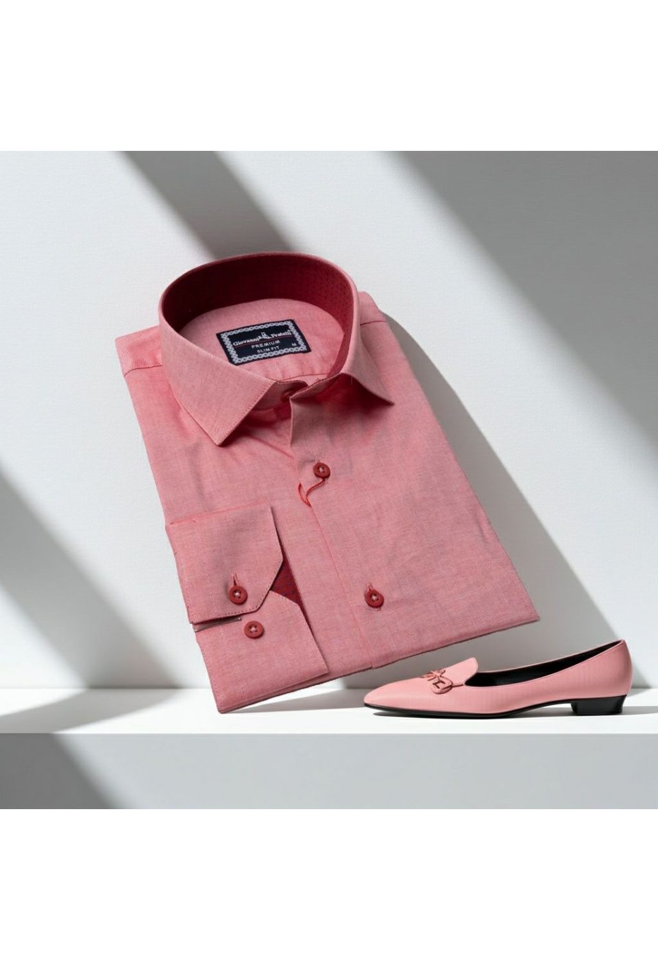 Slim Fit Uzun Kol Düz Renk Erkek Gömlek 3GMK310963004 - Giovanni Fratelli