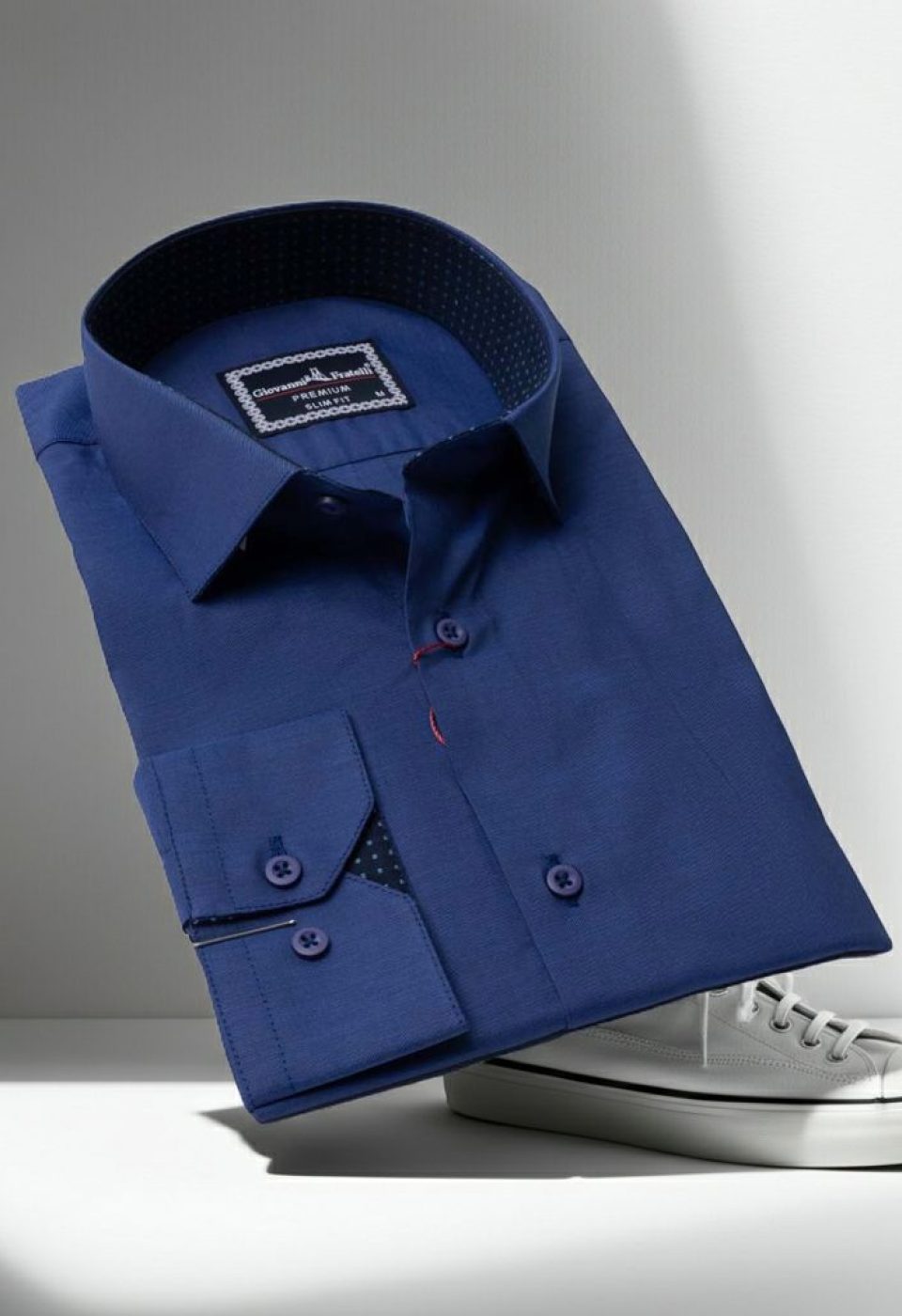 Slim Fit Uzun Kol Düz Renk Erkek Gömlek 3GMK310963006