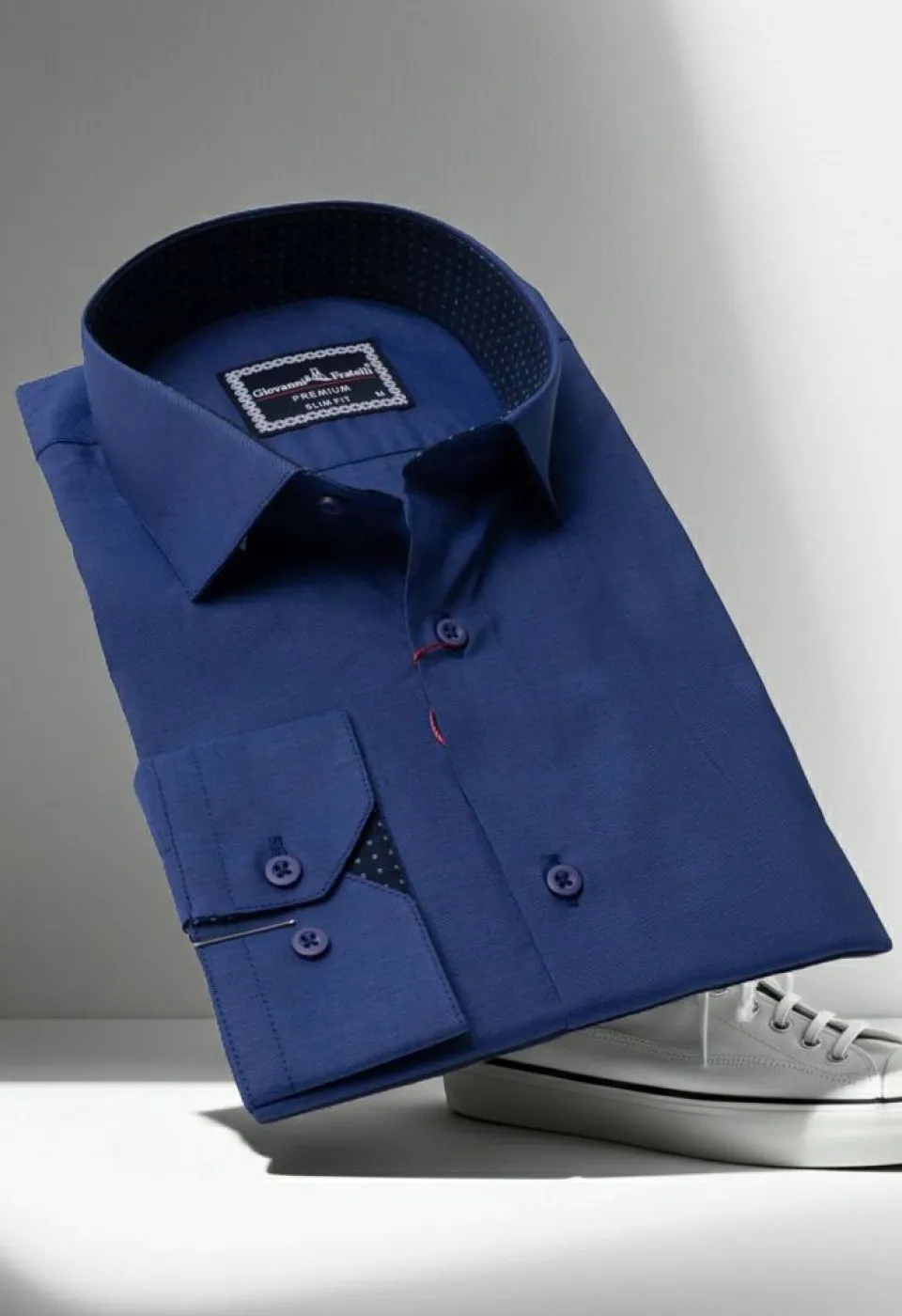 Slim Fit Uzun Kol Düz Renk Erkek Gömlek 3GMK310963006
