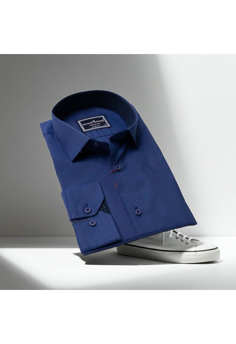 Slim Fit Uzun Kol Düz Renk Erkek Gömlek 3GMK310963006 - Giovanni Fratelli