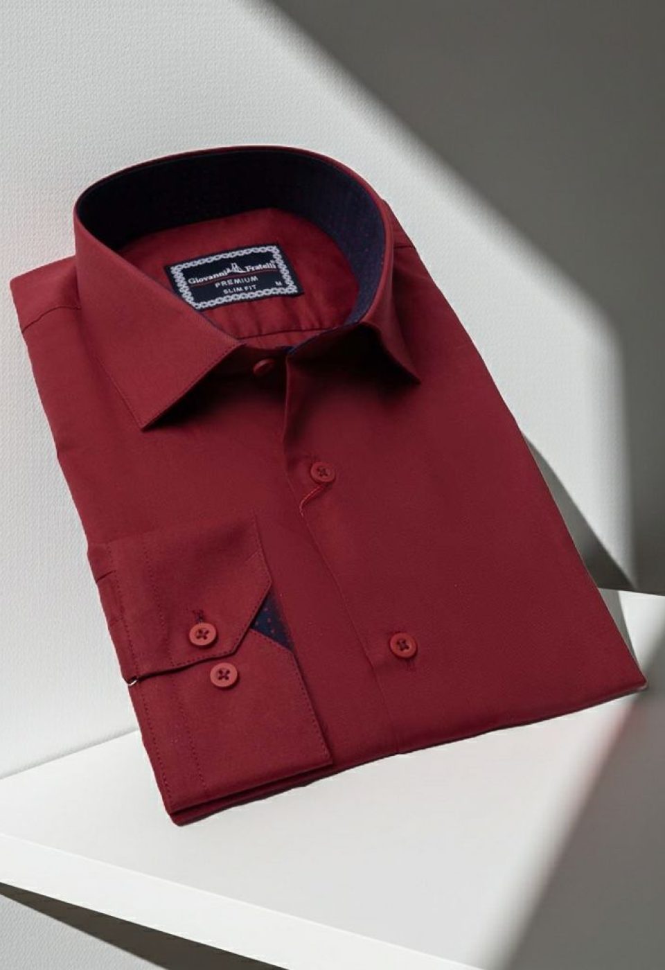 Slim Fit Uzun Kol Düz Renk Erkek Gömlek 3GMK310963008