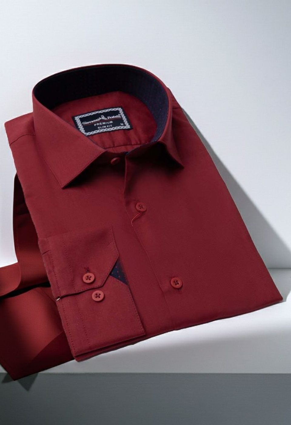 Slim Fit Uzun Kol Düz Renk Erkek Gömlek 3GMK310963008