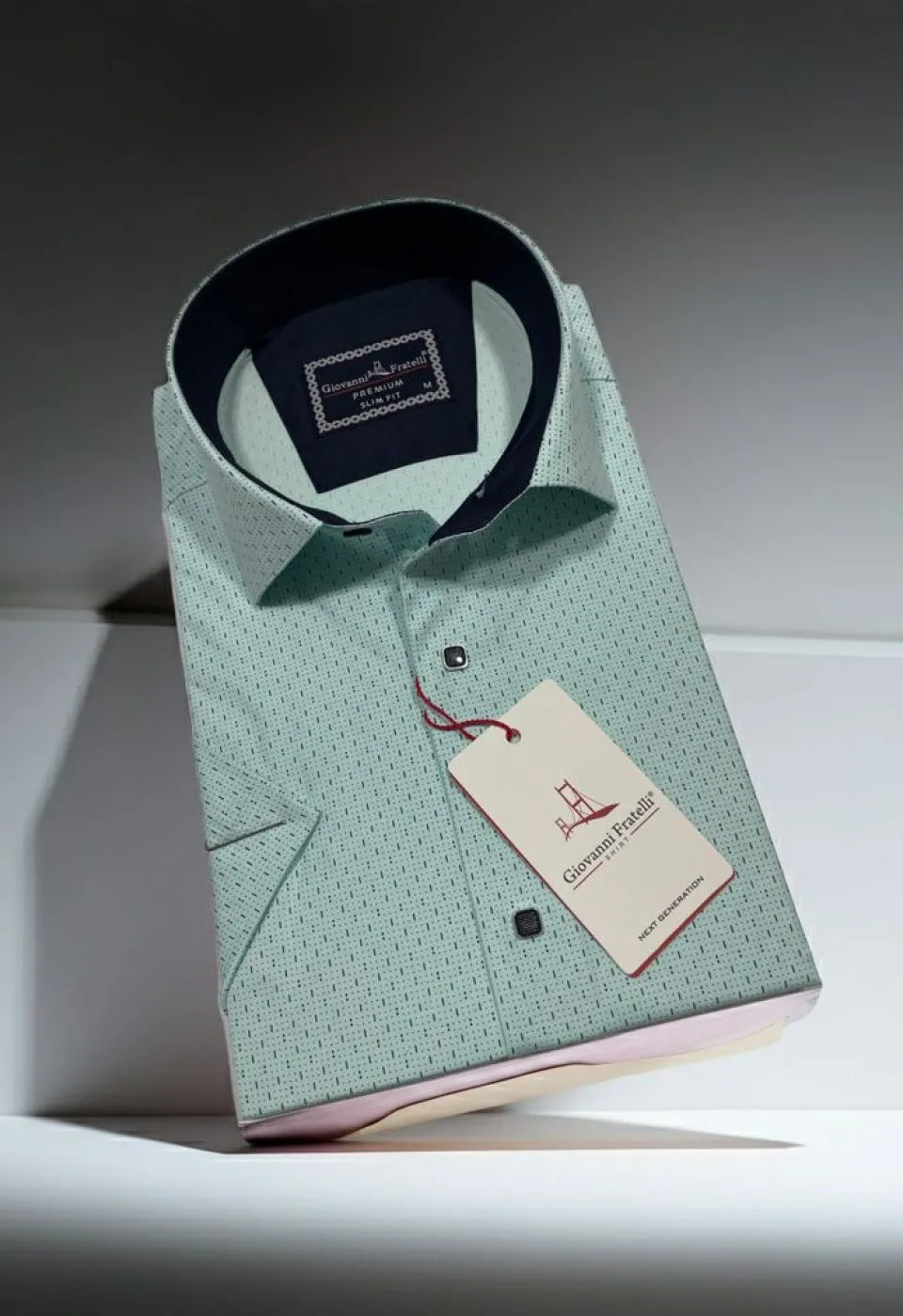 Slim Fit Kısa Kol Desenli Erkek Gömlek 3GMK321005003