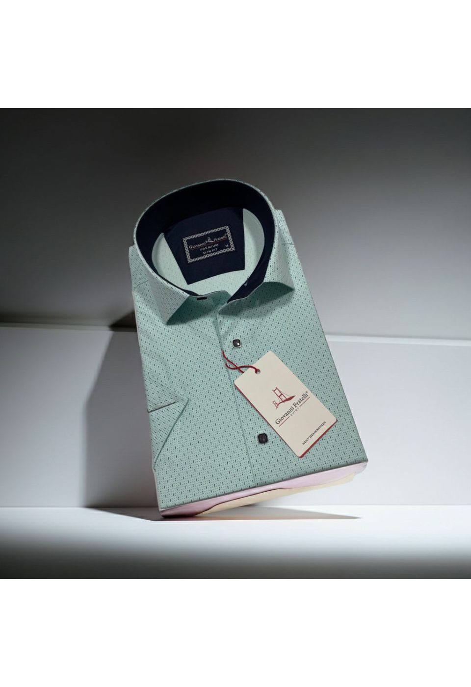 1005 CR K 003 Slim Fit Kısa Kol Desenli Erkek Gömlek 3GMK321005003 - Giovanni Fratelli