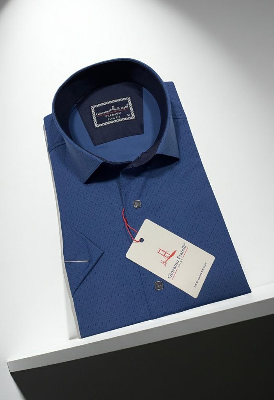 Slim Fit Kısa Kol Desenli Erkek Gömlek 3GMK321005007