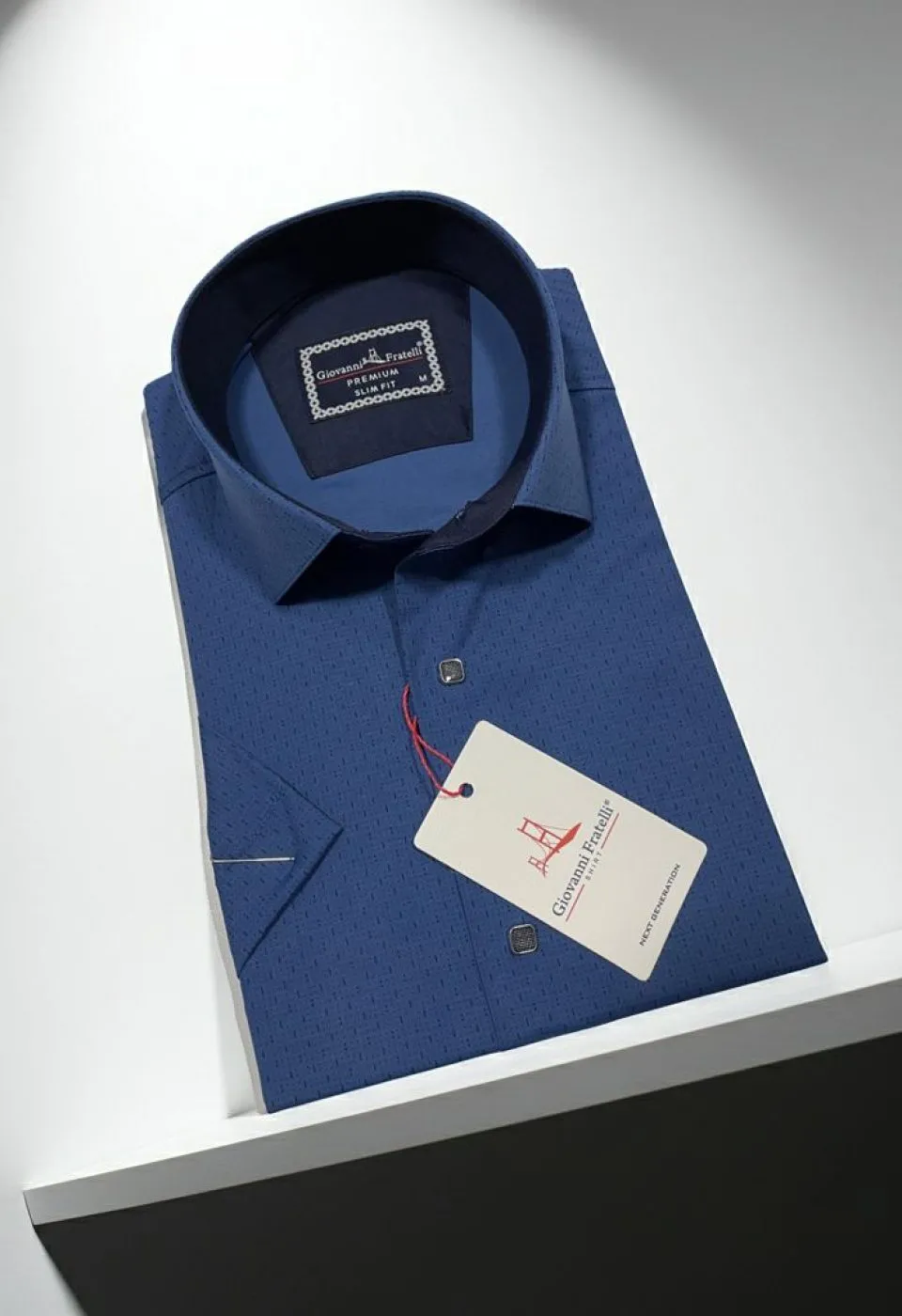 Slim Fit Kısa Kol Desenli Erkek Gömlek 3GMK321005007