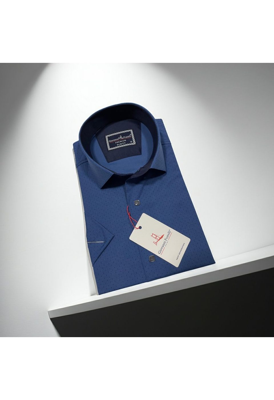 1005 CR K 007 Slim Fit Kısa Kol Desenli Erkek Gömlek 3GMK321005007 - Giovanni Fratelli