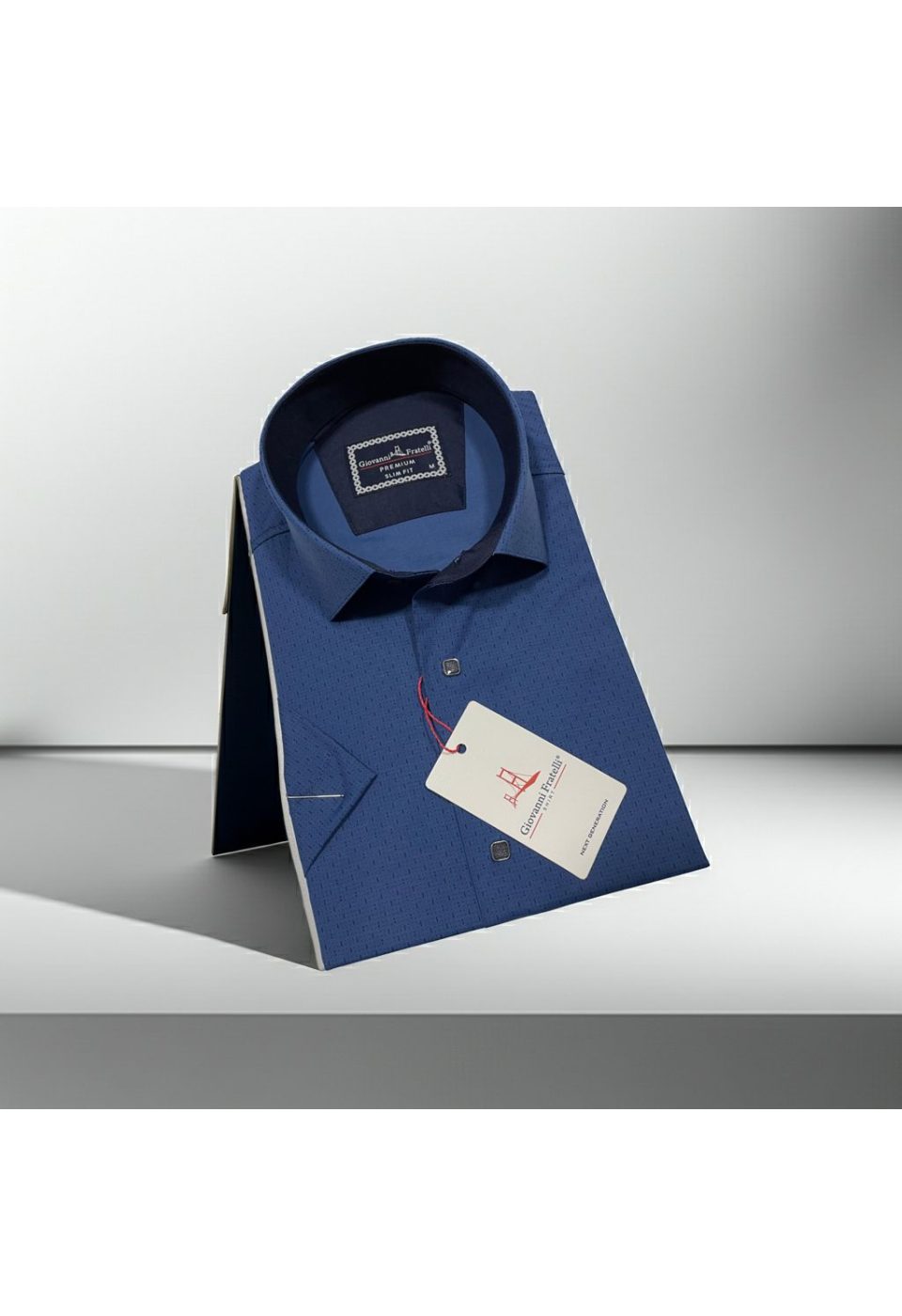 1005 CR K 007 Slim Fit Kısa Kol Desenli Erkek Gömlek 3GMK321005007 - Giovanni Fratelli
