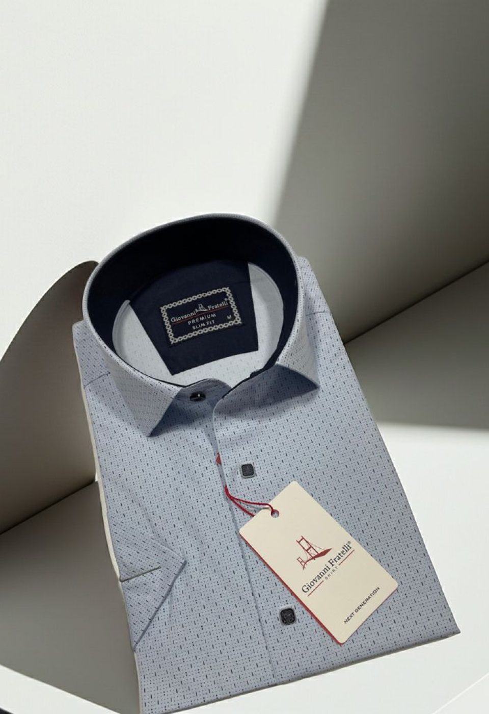 Slim Fit Kısa Kol Desenli Erkek Gömlek 3GMK321005010 Slim Fit Kısa Kol Desenli Erkek Gömlek 3GMK321005010
