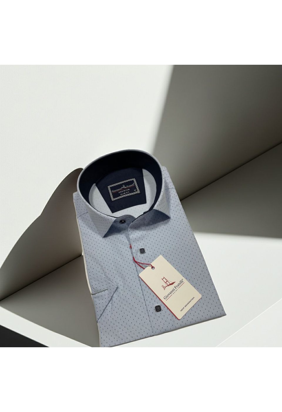 Slim Fit Kısa Kol Desenli Erkek Gömlek 3GMK321005010 - Giovanni Fratelli