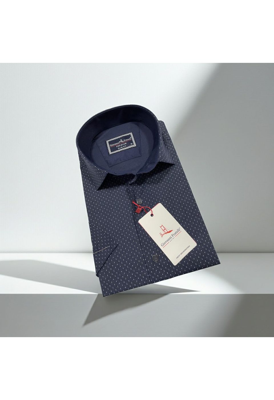 Slim Fit Kısa Kol Desenli Erkek Gömlek 3GMK321005012 - Giovanni Fratelli