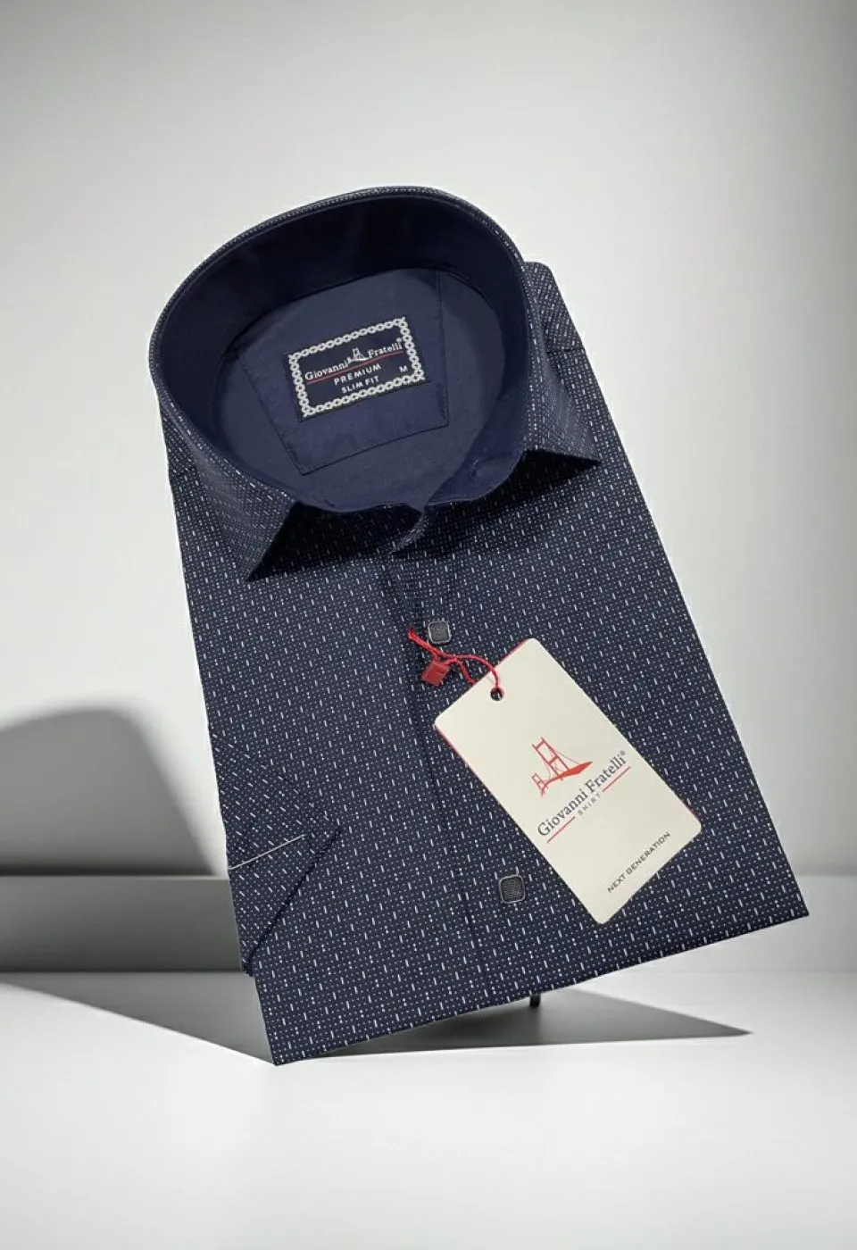 Slim Fit Kısa Kol Desenli Erkek Gömlek 3GMK321005012