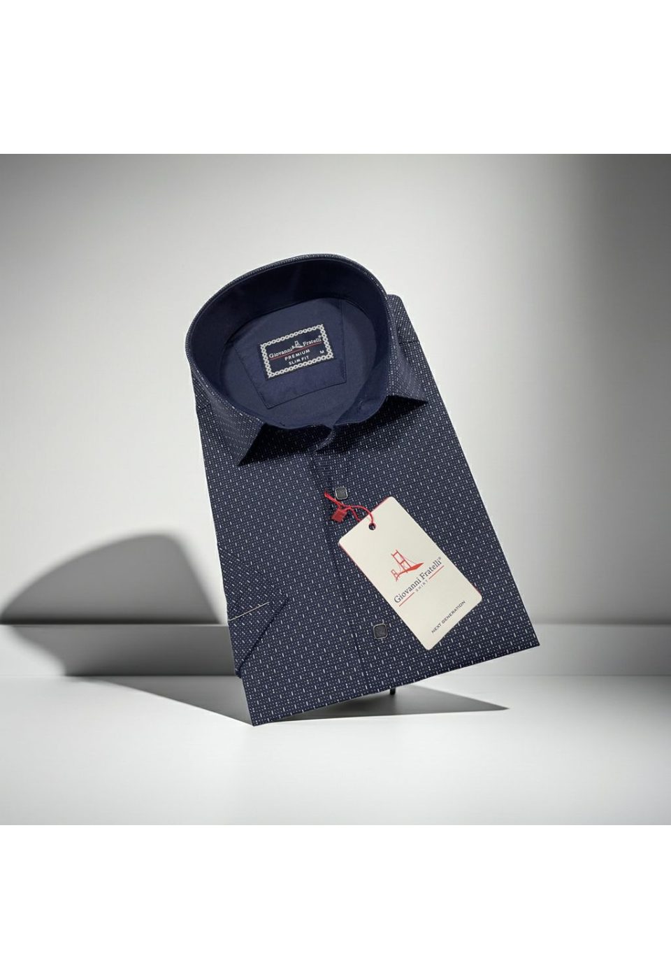 Slim Fit Kısa Kol Desenli Erkek Gömlek 3GMK321005012 - Giovanni Fratelli