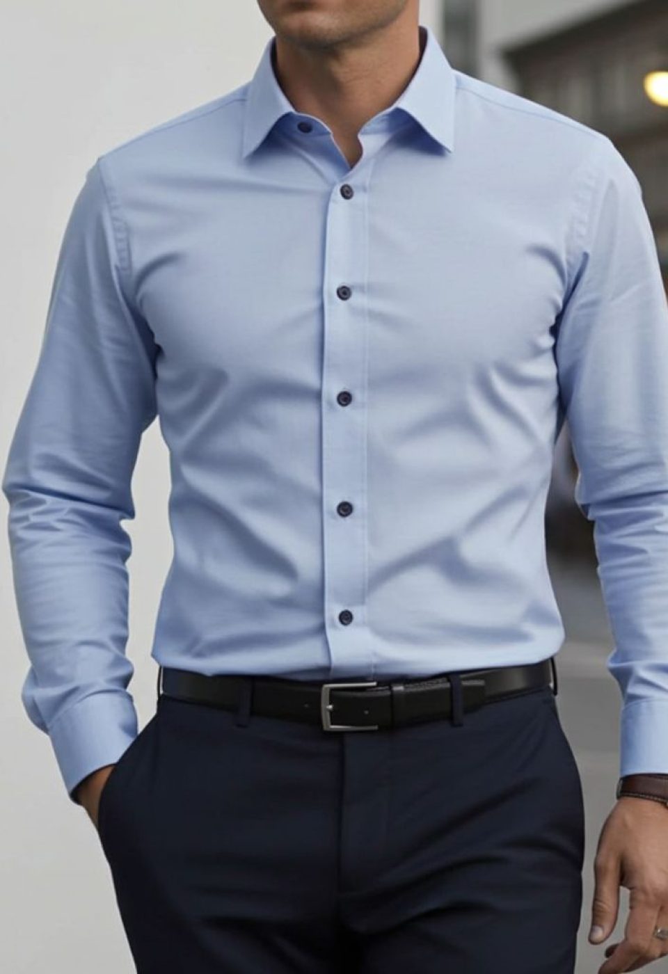 Slim Fit Uzun Kol Desenli Erkek Gömlek 3GMK311009002