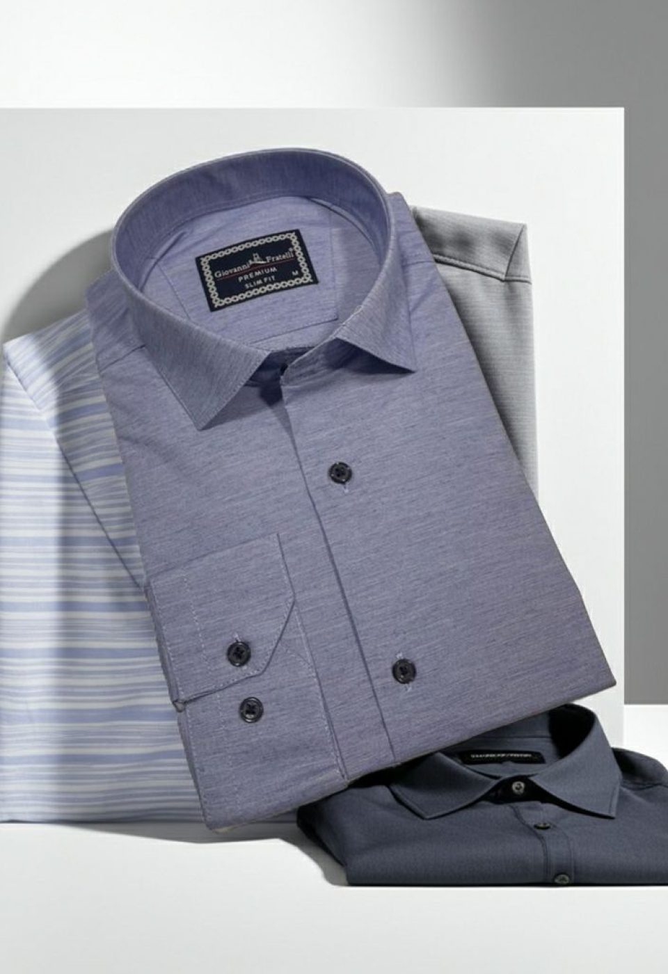 Slim Fit Uzun Kol Desenli Erkek Gömlek 3GMK311009003 - Giovanni Fratelli