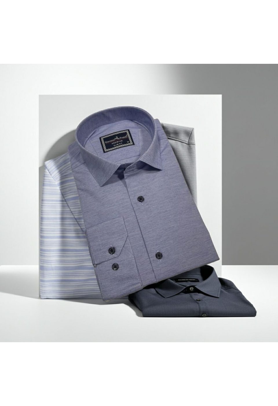 Slim Fit Uzun Kol Desenli Erkek Gömlek 3GMK311009003 - Giovanni Fratelli