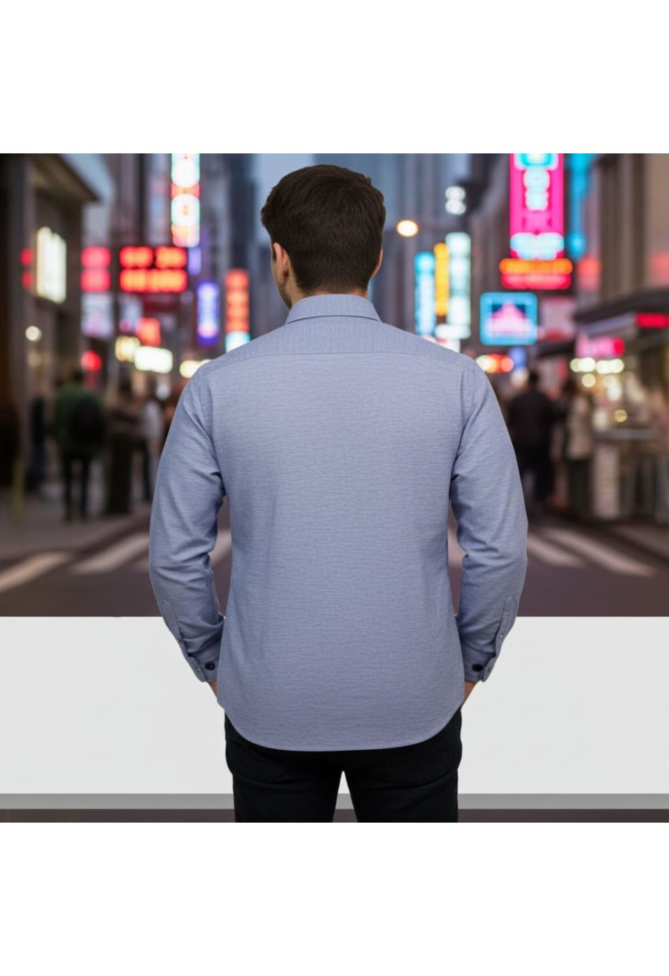 Slim Fit Uzun Kol Desenli Erkek Gömlek 3GMK311009003 - Giovanni Fratelli
