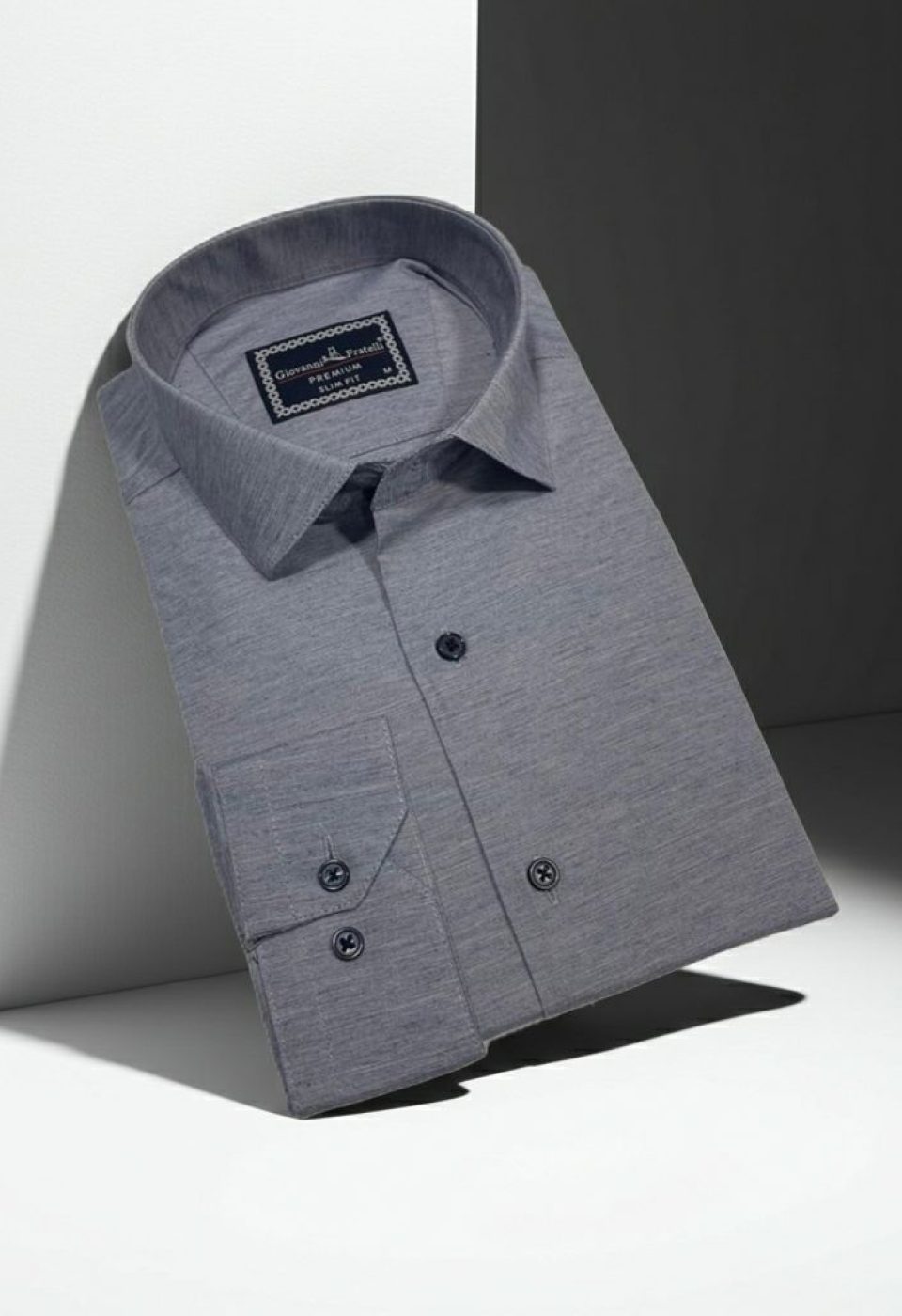 Slim Fit Uzun Kol Desenli Erkek Gömlek 3GMK311009004