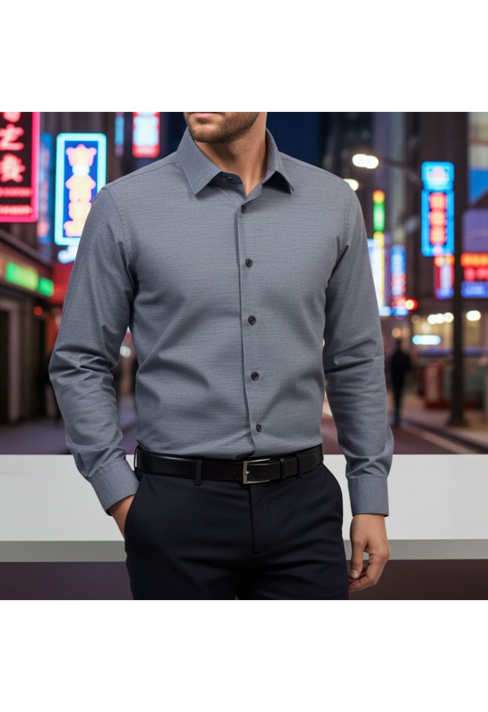 1009 CR 004 Slim Fit Uzun Kol Desenli Erkek Gömlek 3GMK311009004 - Giovanni Fratelli