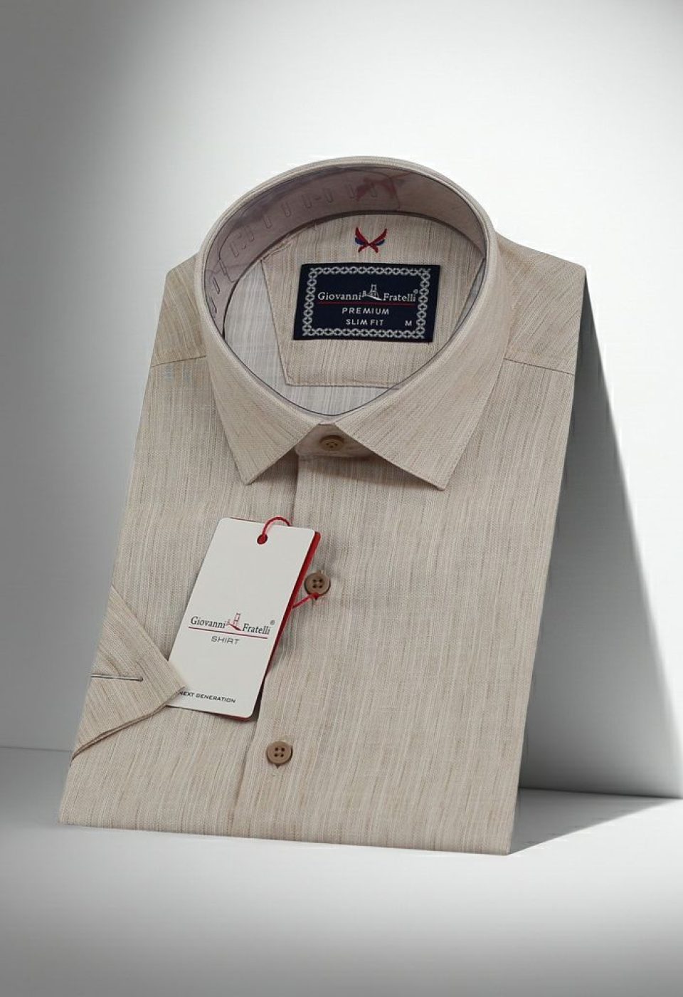 Slim Fit Kısa Kol Desenli Erkek Gömlek 3GMK321010002